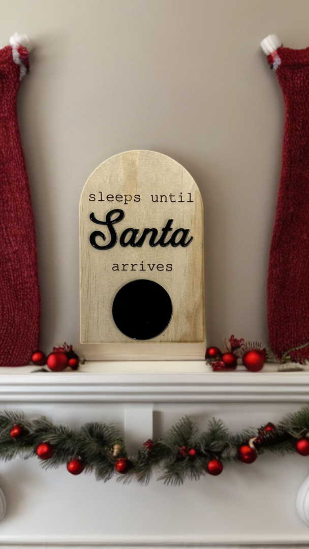 Santa countdown plaque