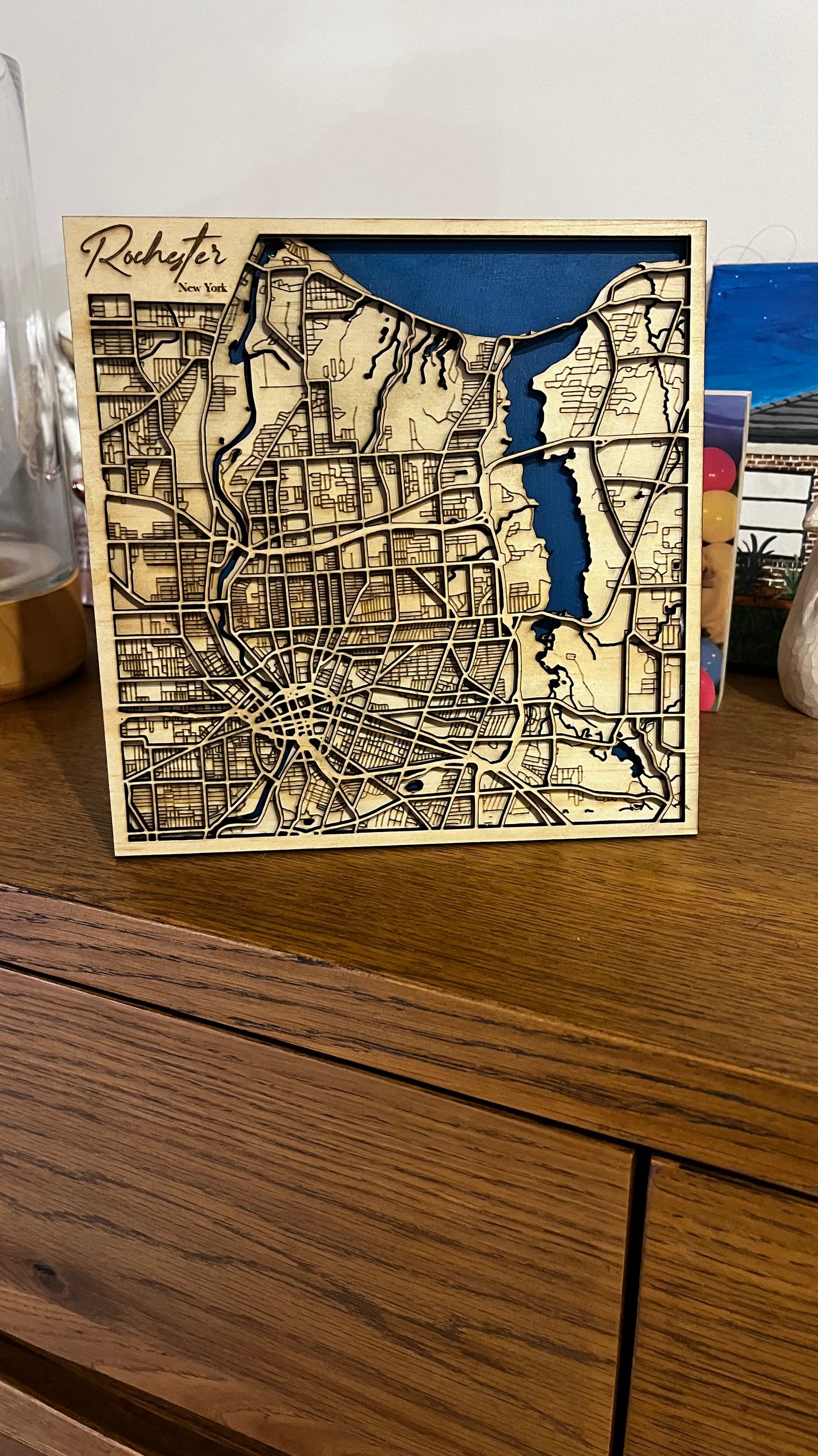 Customised Wooden City Map